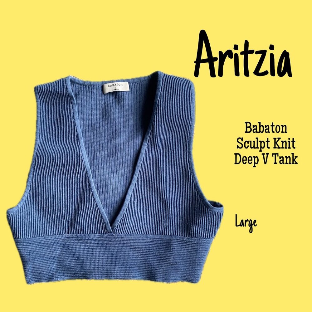 Babaton - Sculpt Knit Deep V Tank (large)